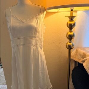 Aqua White Garment with Tag Detail